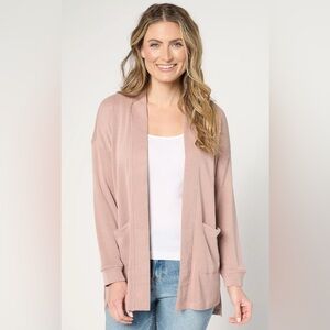 Barefoot Dreams Sand Washed Knit Cardi Size M Willow A656761